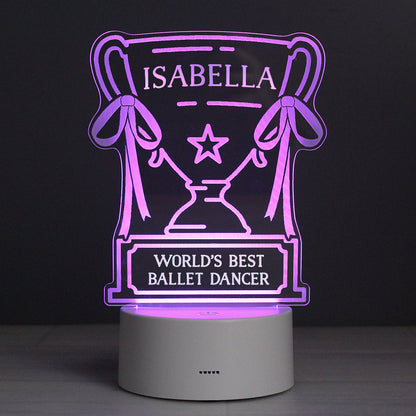 Personalised Trophy LED Colour Changing Night Light - image 5