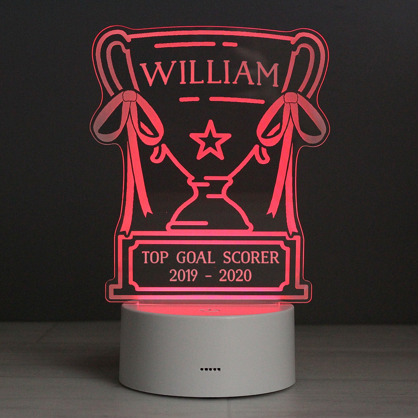 Personalised Trophy LED Colour Changing Night Light - image 6