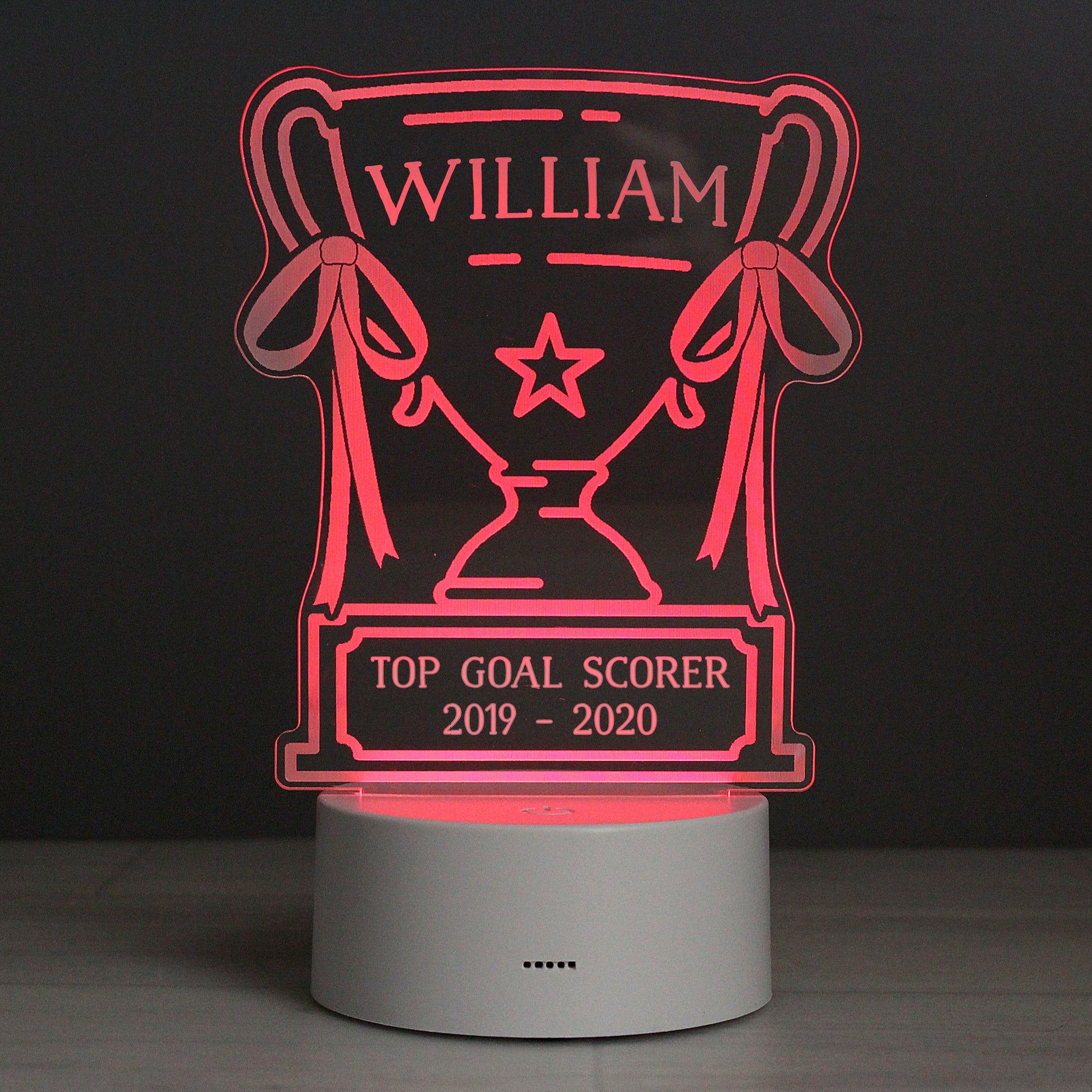 Personalised Trophy LED Colour Changing Night Light - image 6