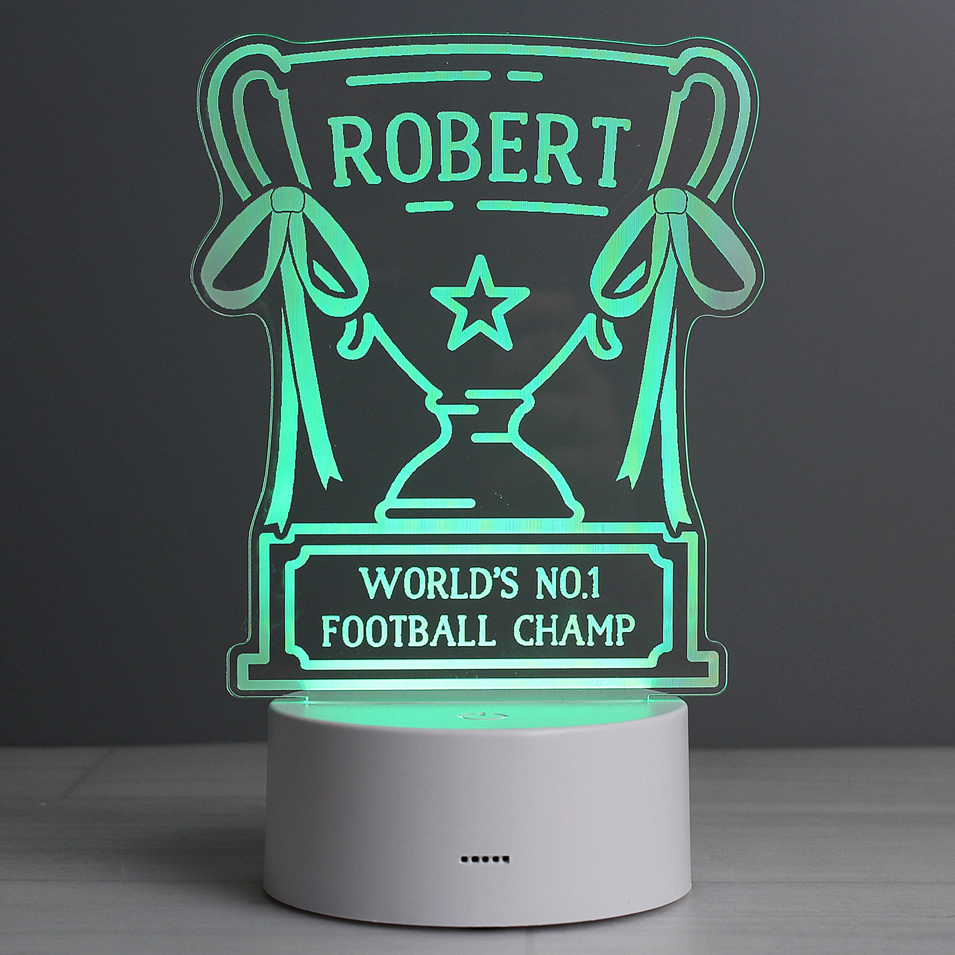 Personalised Trophy LED Colour Changing Night Light - image 7