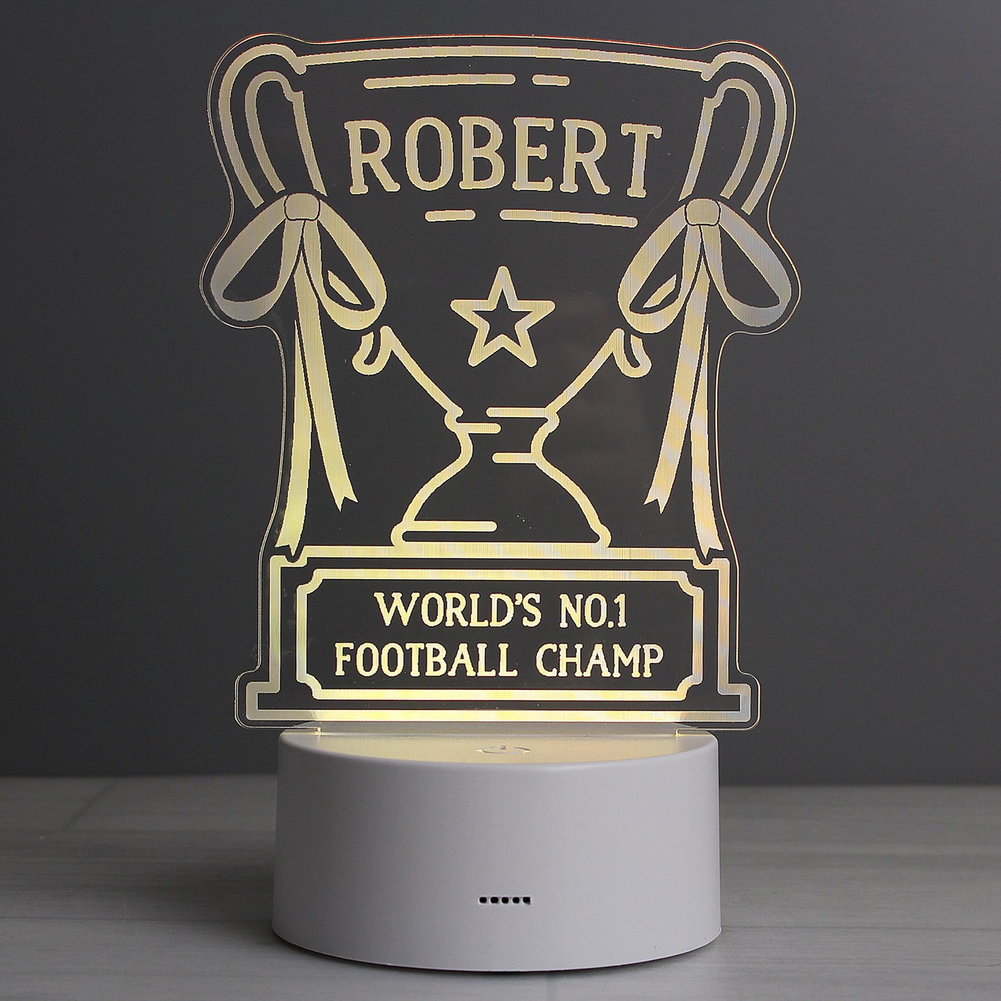 Personalised Trophy LED Colour Changing Night Light - image 9