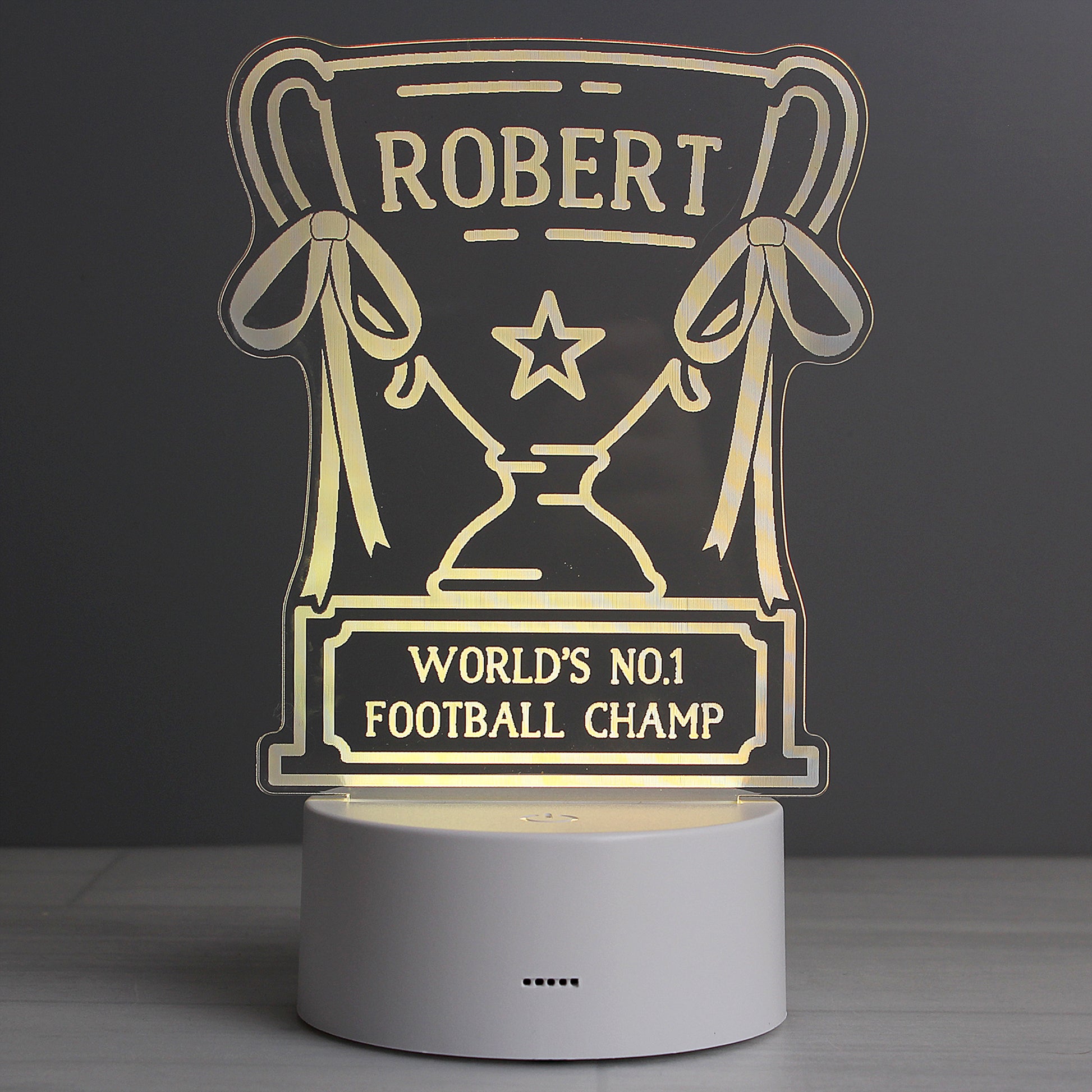 Personalised Trophy LED Colour Changing Night Light - image 9