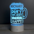 Personalised ""Beer Happy"" LED Colour Changing Light from Heartfelt Gifts