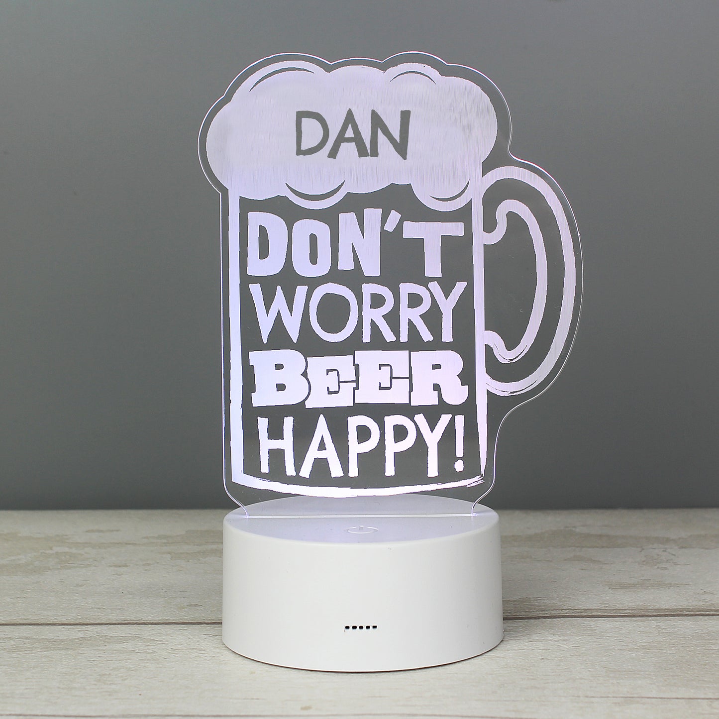 Personalised ""Beer Happy""  LED Colour Changing Light - image 11