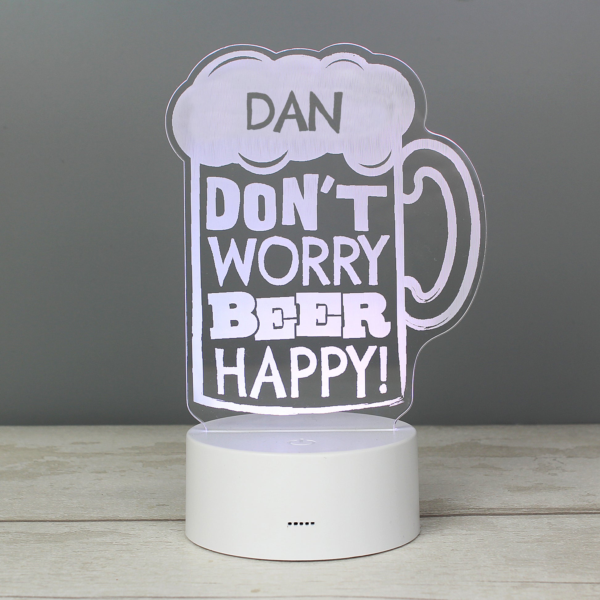 Personalised ""Beer Happy""  LED Colour Changing Light - image 11