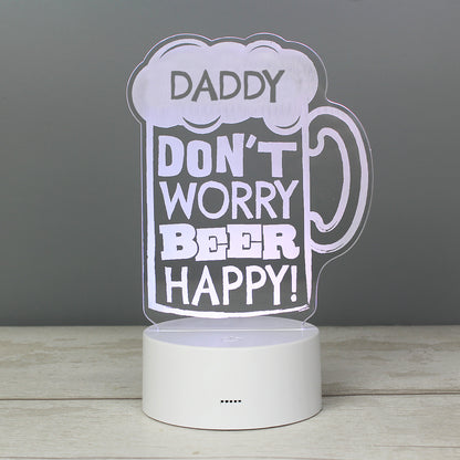 Personalised ""Beer Happy""  LED Colour Changing Light - image 12