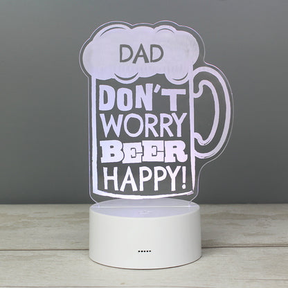 Personalised ""Beer Happy""  LED Colour Changing Light - image 13
