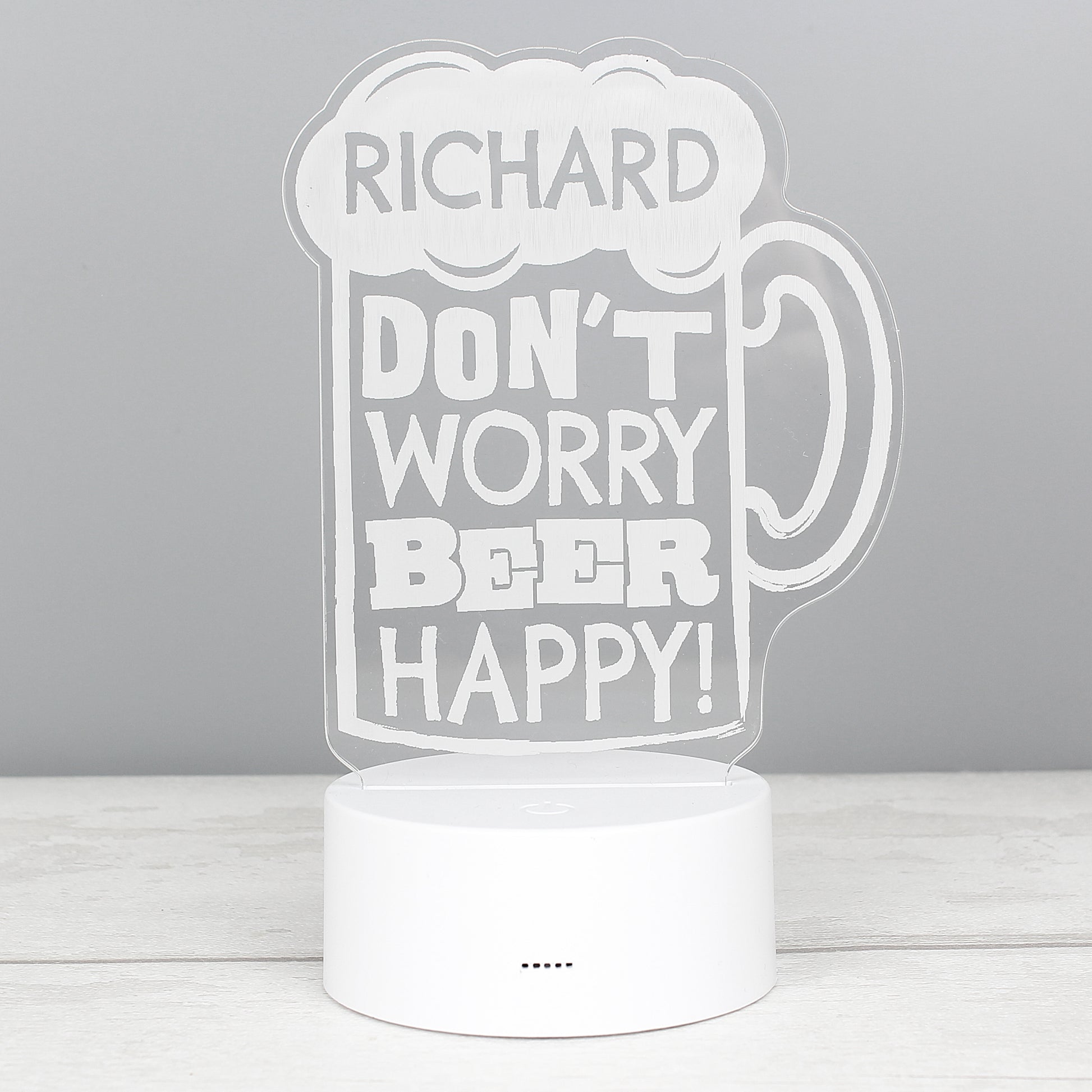 Personalised ""Beer Happy""  LED Colour Changing Light - image 14