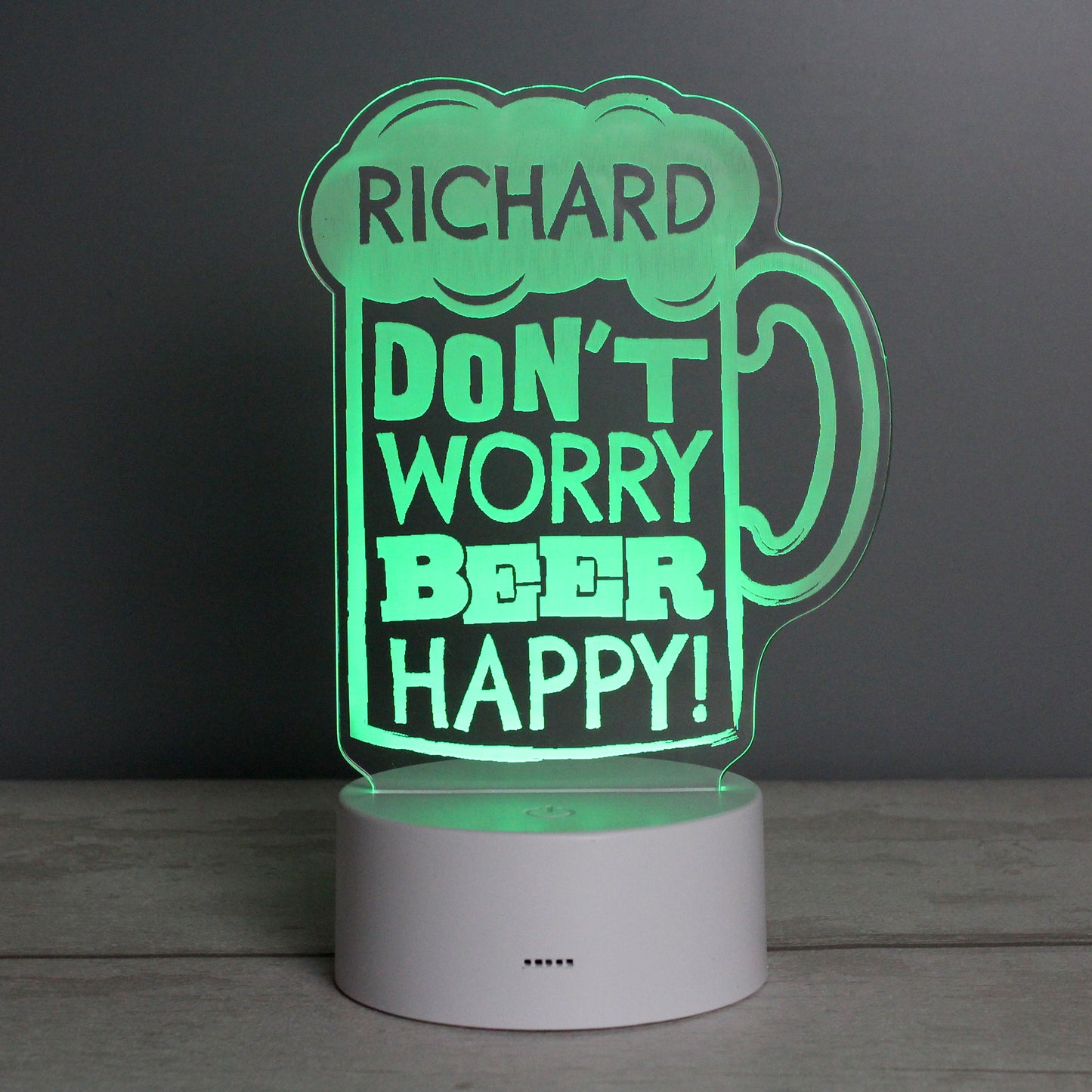 Personalised ""Beer Happy""  LED Colour Changing Light - image 3