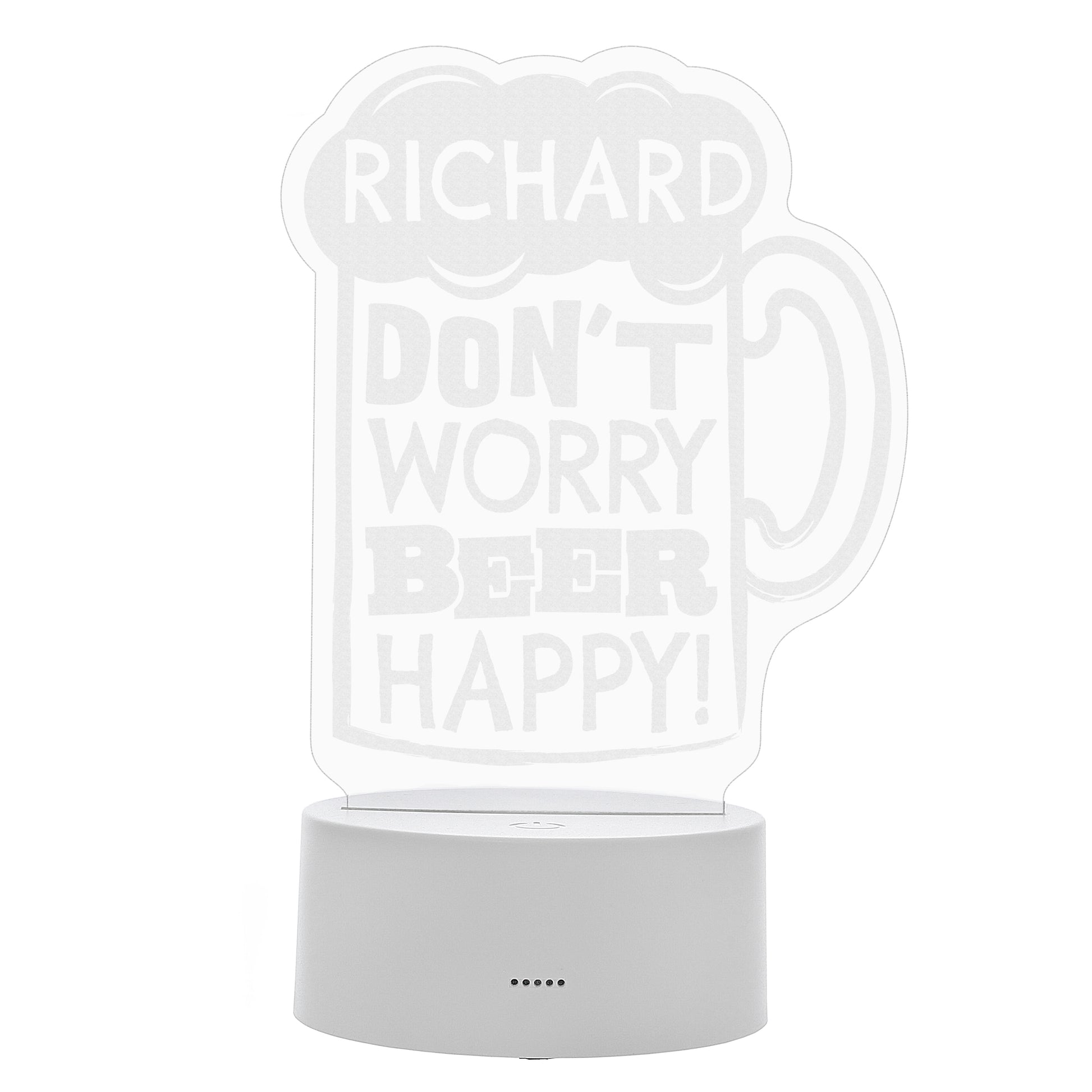 Personalised ""Beer Happy""  LED Colour Changing Light - image 5