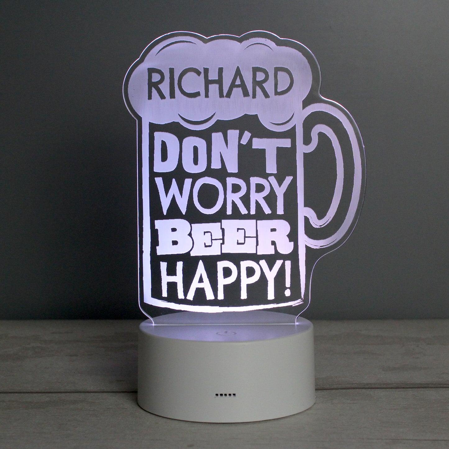 Personalised ""Beer Happy""  LED Colour Changing Light - image 8