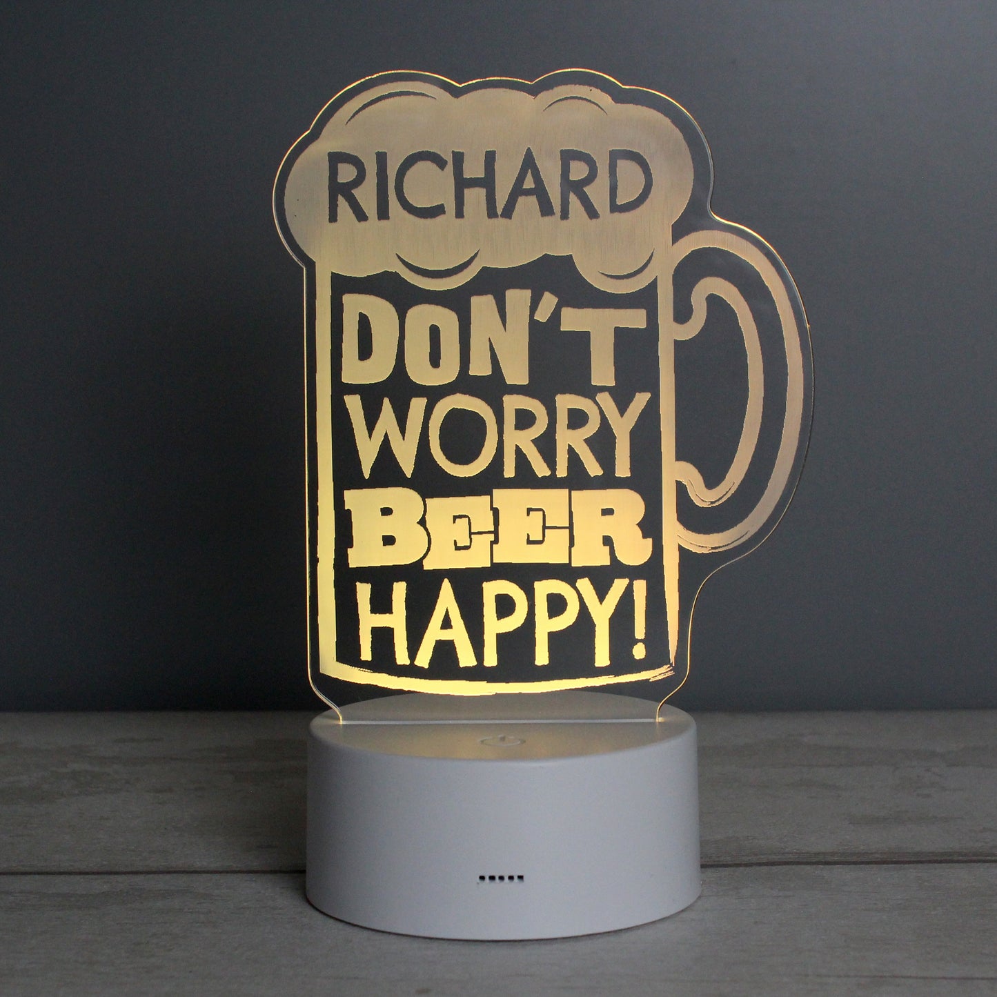 Personalised ""Beer Happy""  LED Colour Changing Light - image 9
