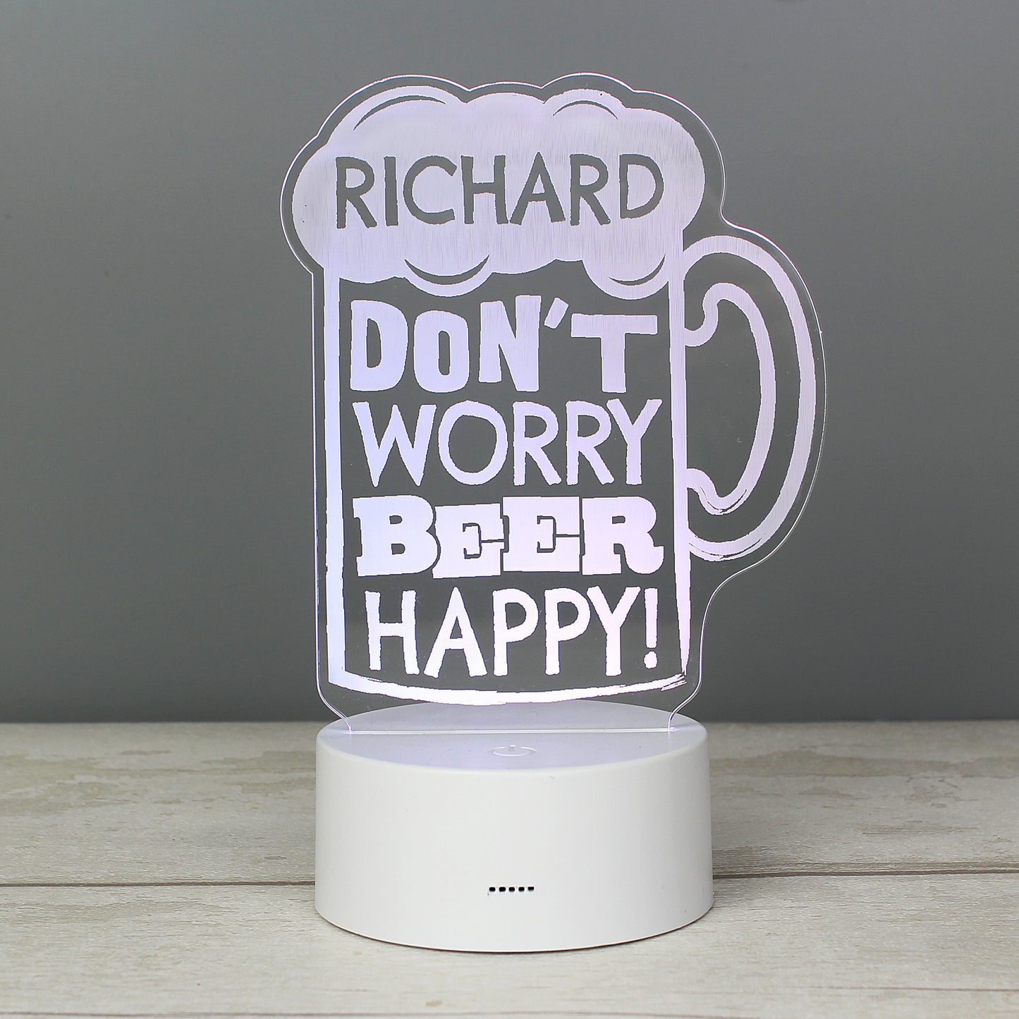 Personalised ""Beer Happy""  LED Colour Changing Light - image 10