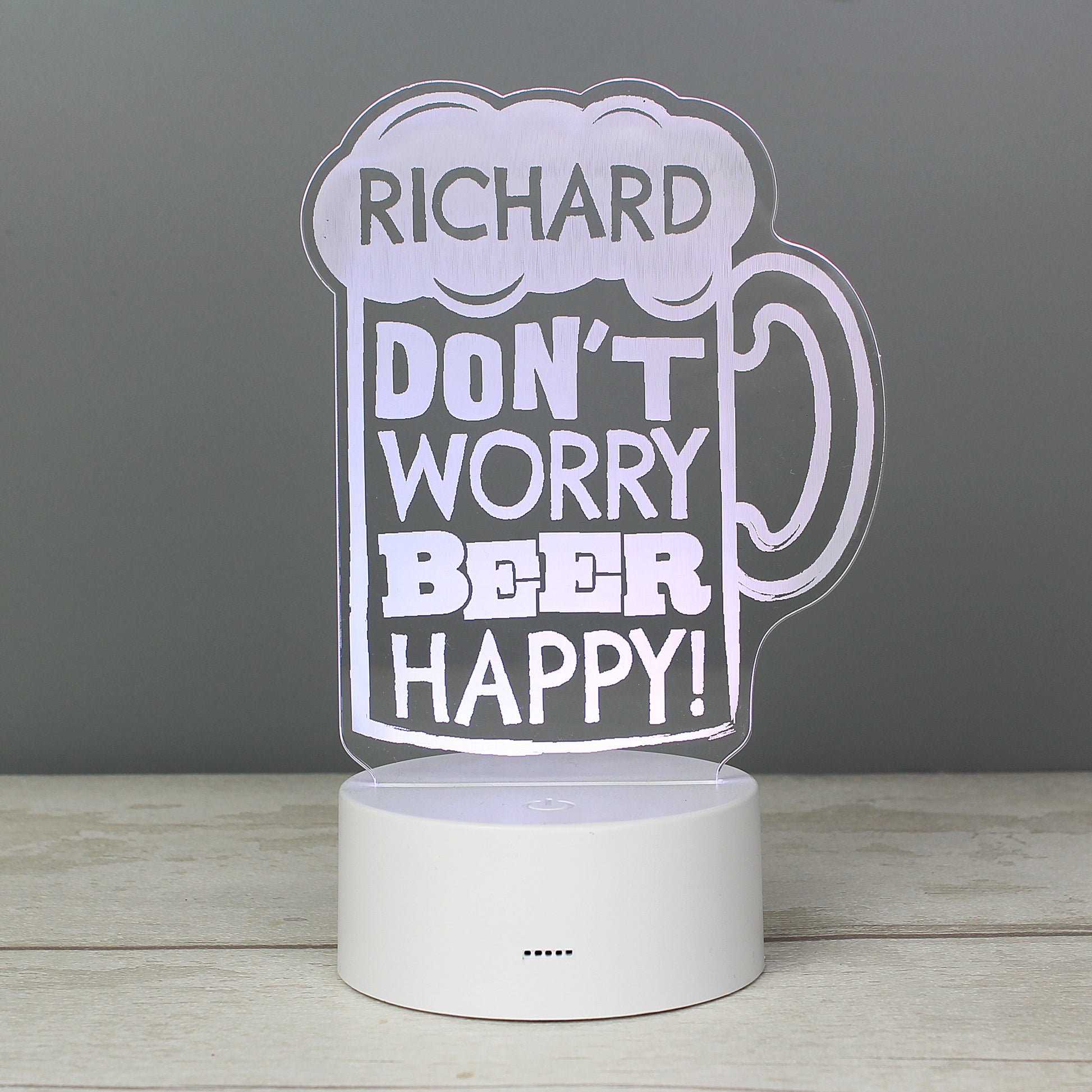 Personalised ""Beer Happy""  LED Colour Changing Light - image 10