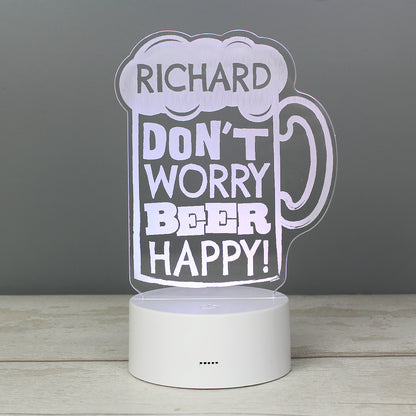 Personalised ""Beer Happy""  LED Colour Changing Light - image 10