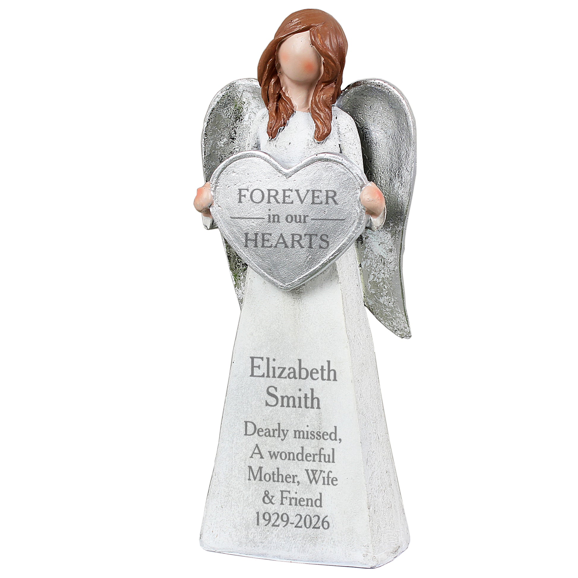 Personalised Forever In Our Hearts Memorial Angel Ornament - image 2