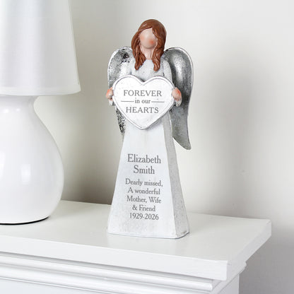 Personalised Forever In Our Hearts Memorial Angel Ornament - image 3