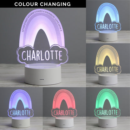 Personalised Rainbow LED Colour Changing Night Light - image 2