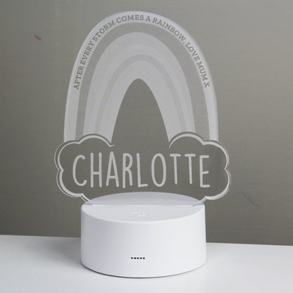 Personalised Rainbow LED Colour Changing Night Light - image 12