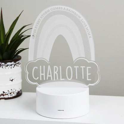 Personalised Rainbow LED Colour Changing Night Light - image 3