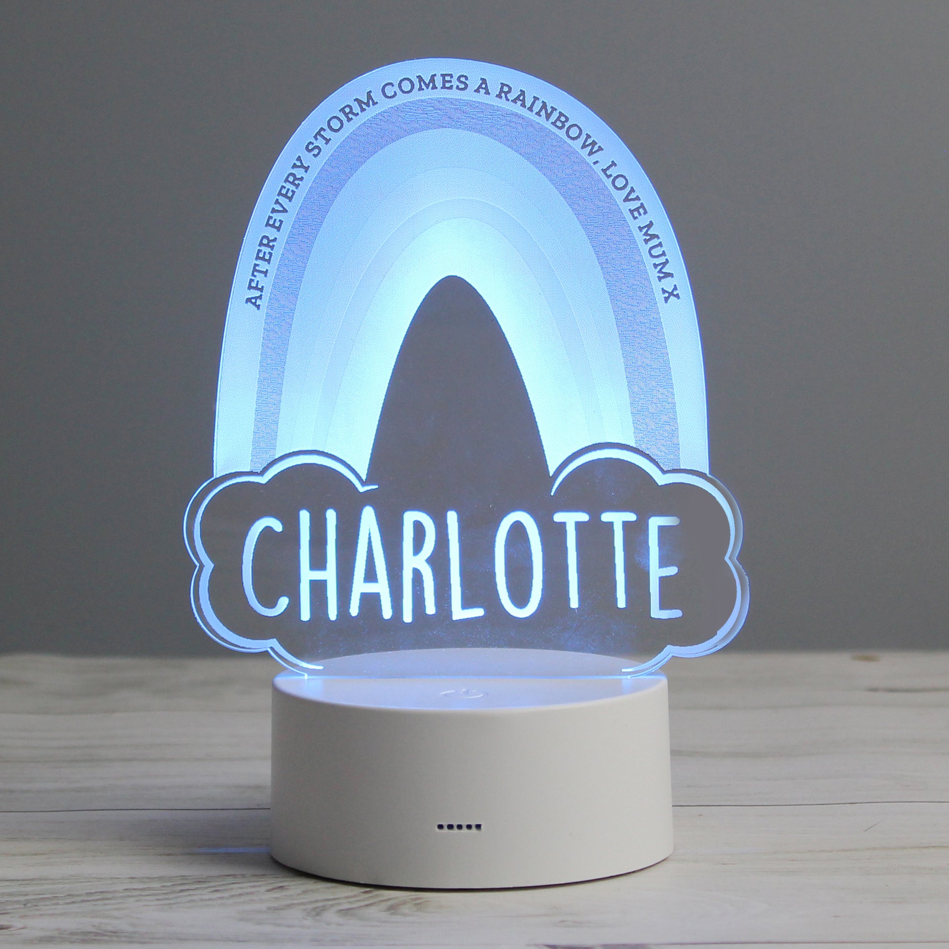 Personalised Rainbow LED Colour Changing Night Light - image 4