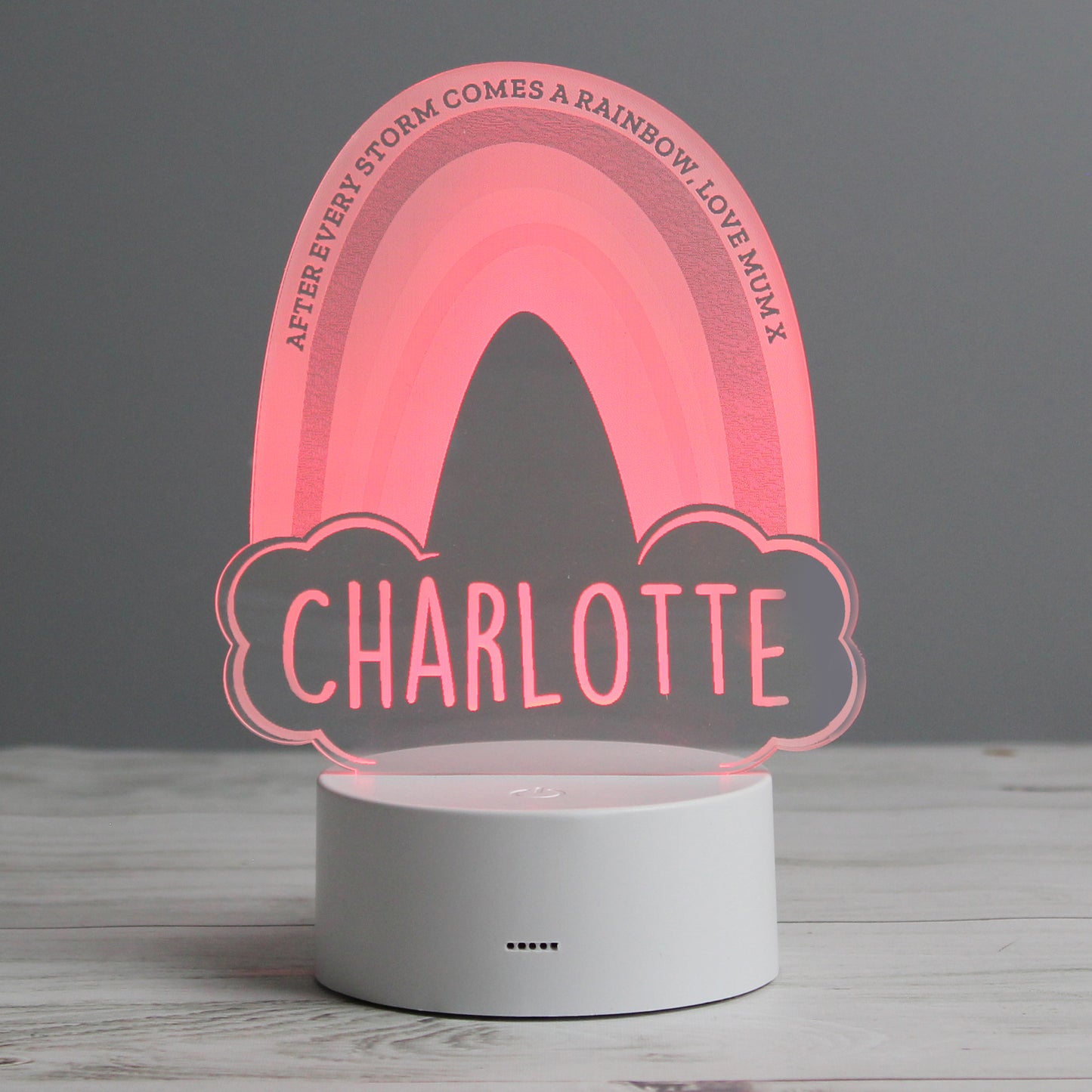 Personalised Rainbow LED Colour Changing Night Light - image 6