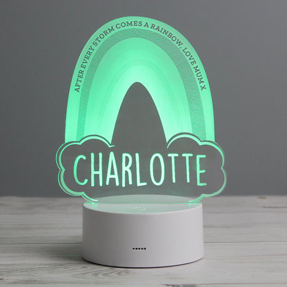 Personalised Rainbow LED Colour Changing Night Light - image 7