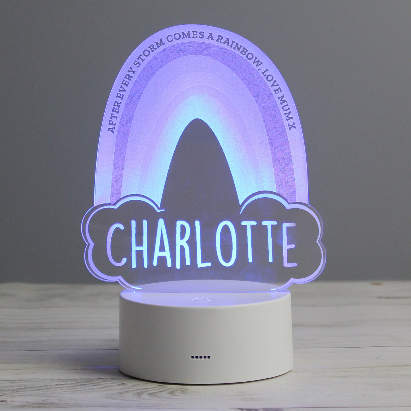 Personalised Rainbow LED Colour Changing Night Light - image 8