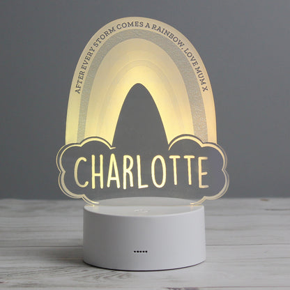 Personalised Rainbow LED Colour Changing Night Light - image 9