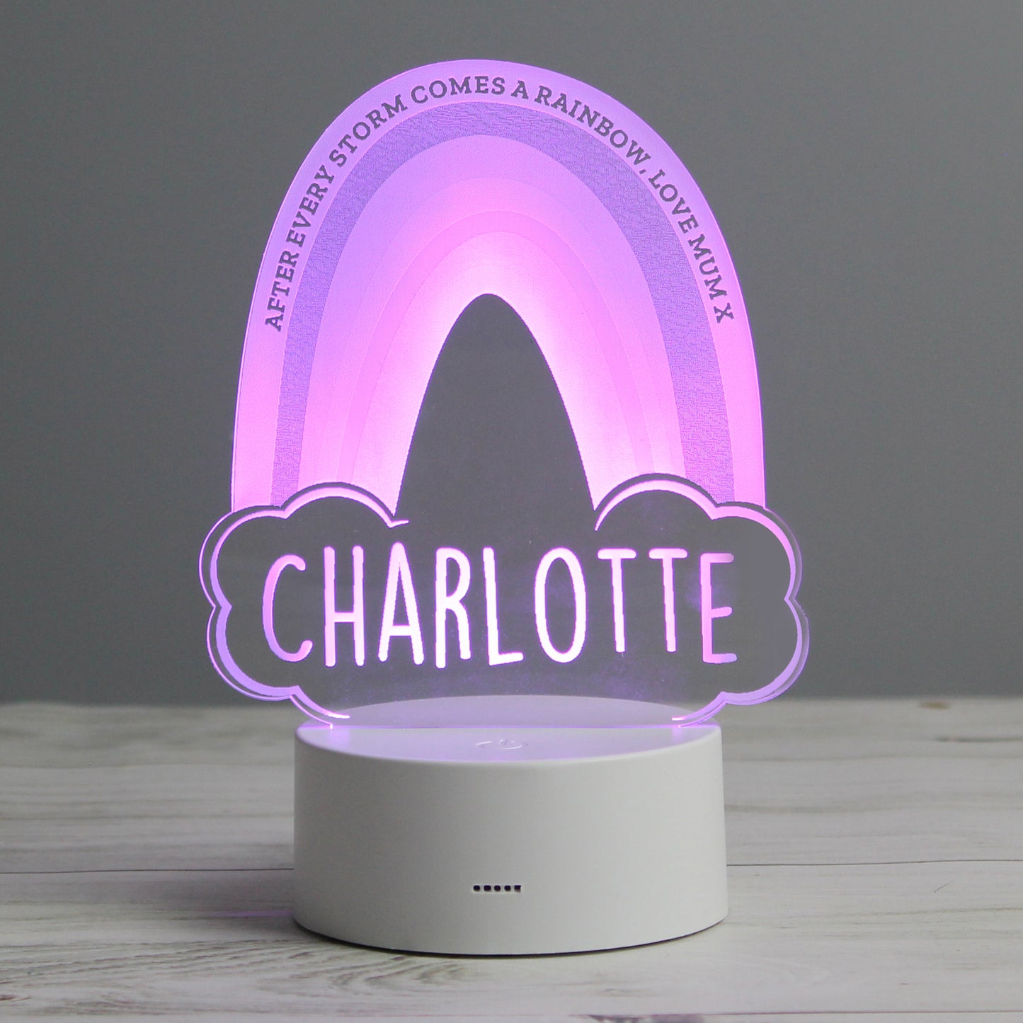 Personalised Rainbow LED Colour Changing Night Light - image 10