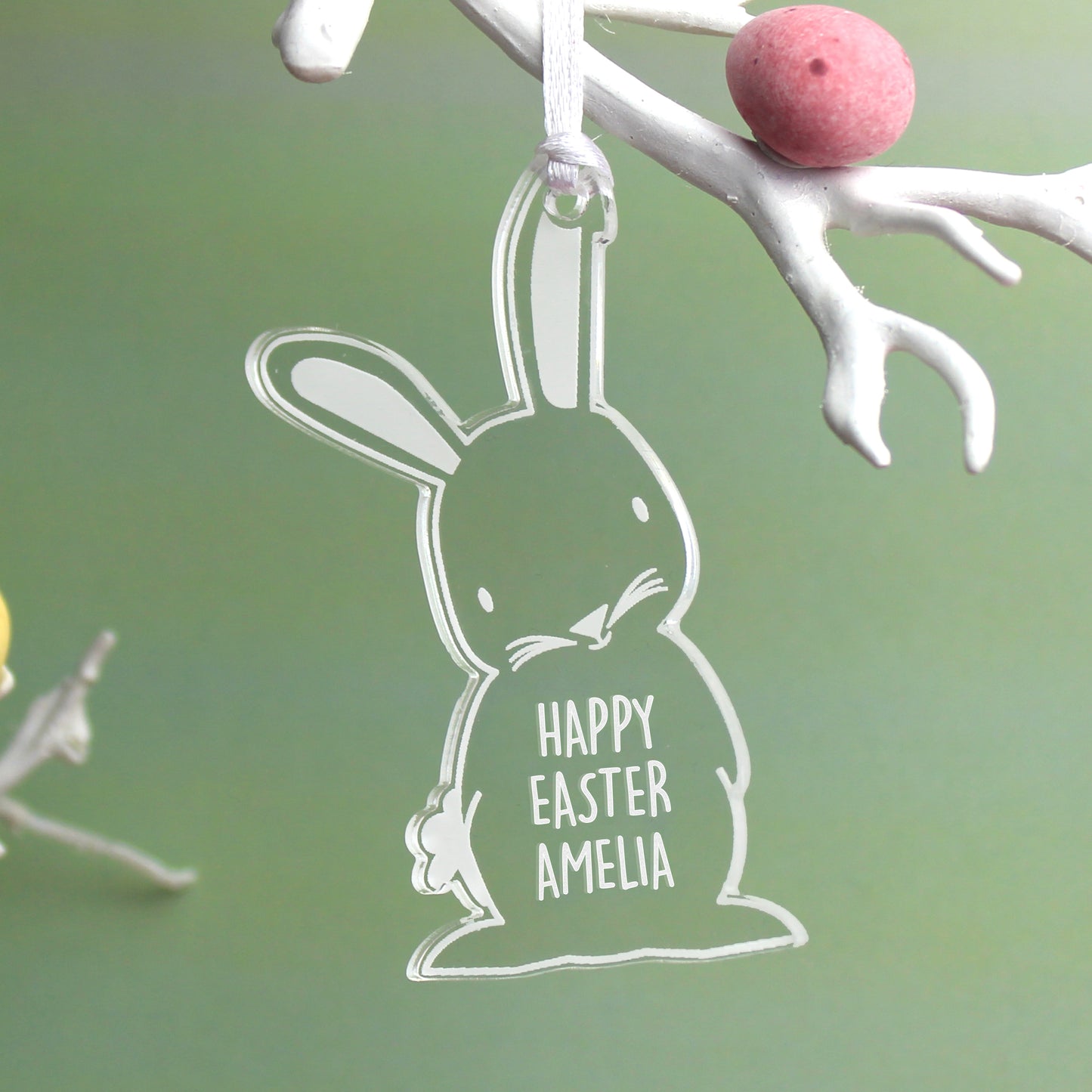 Personalised Acrylic Easter Bunny Decoration from Heartfelt Gifts