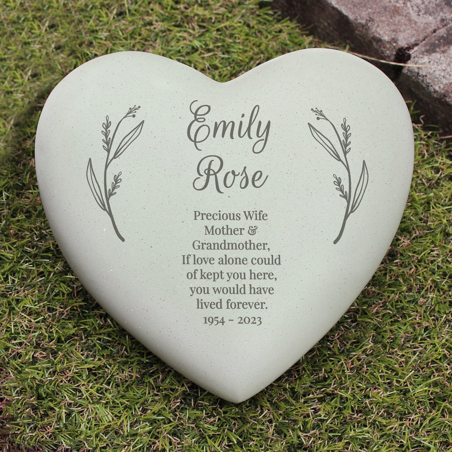 Personalised Free Text Heart Memorial - image 6