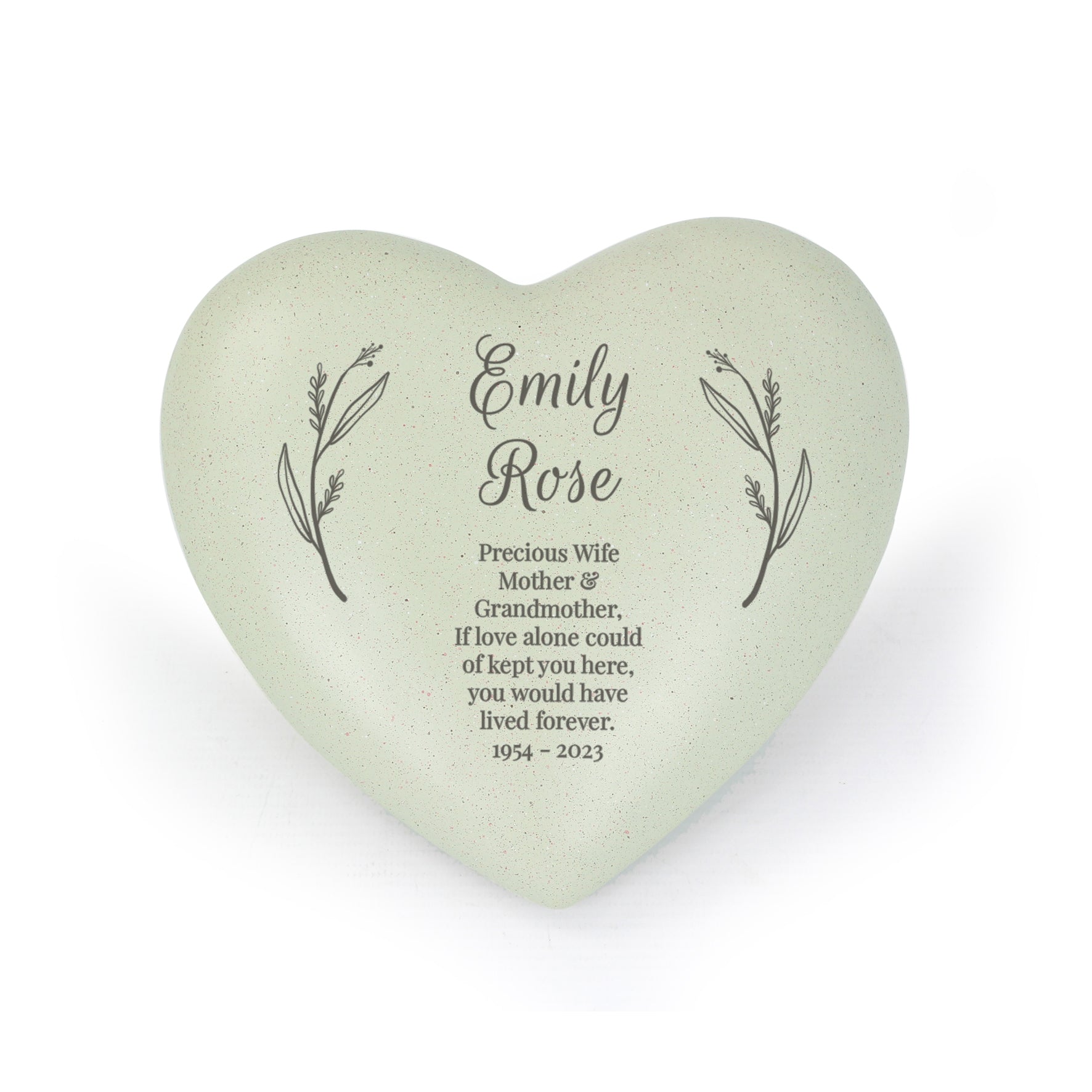 Personalised Free Text Heart Memorial - image 7