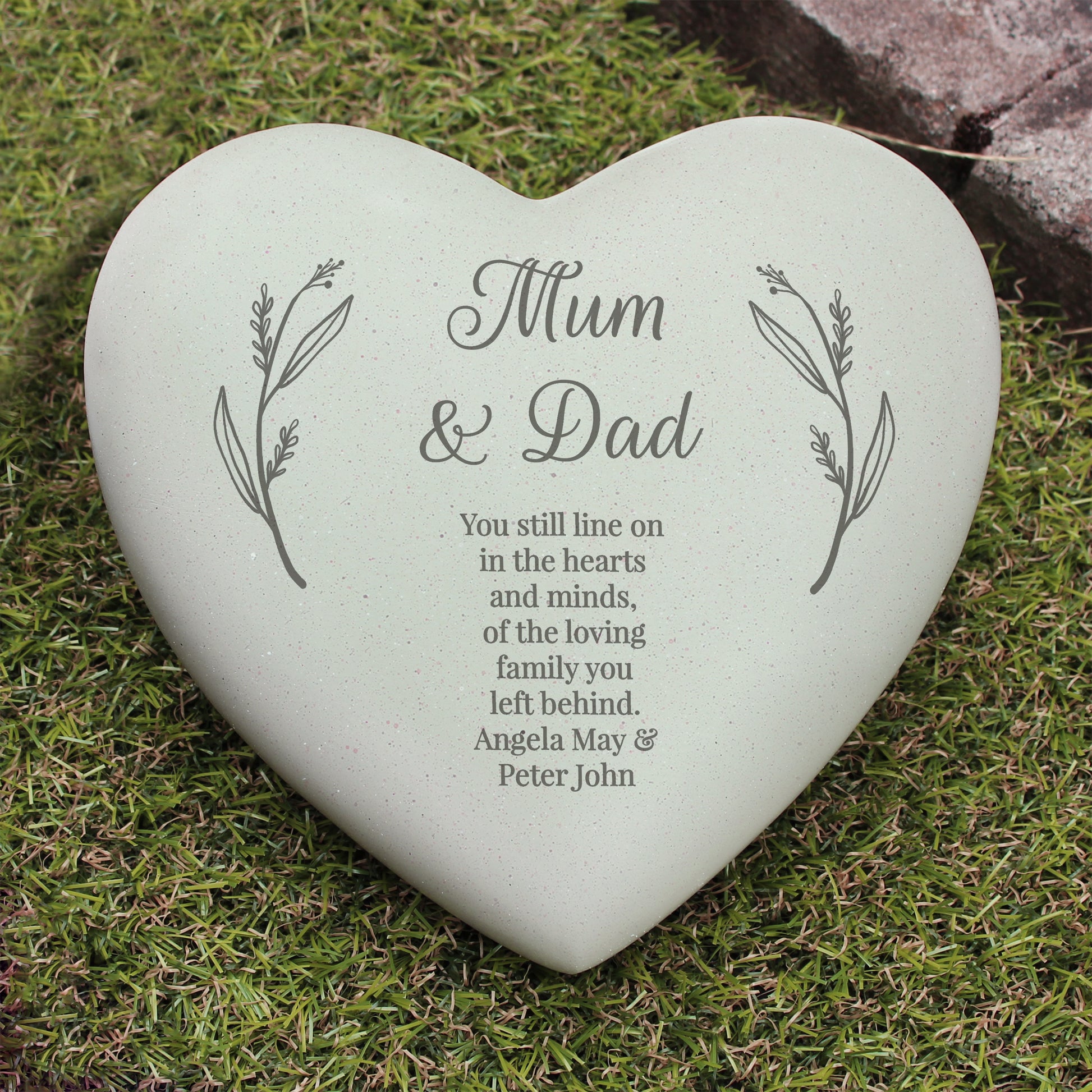 Personalised Free Text Heart Memorial - image 9