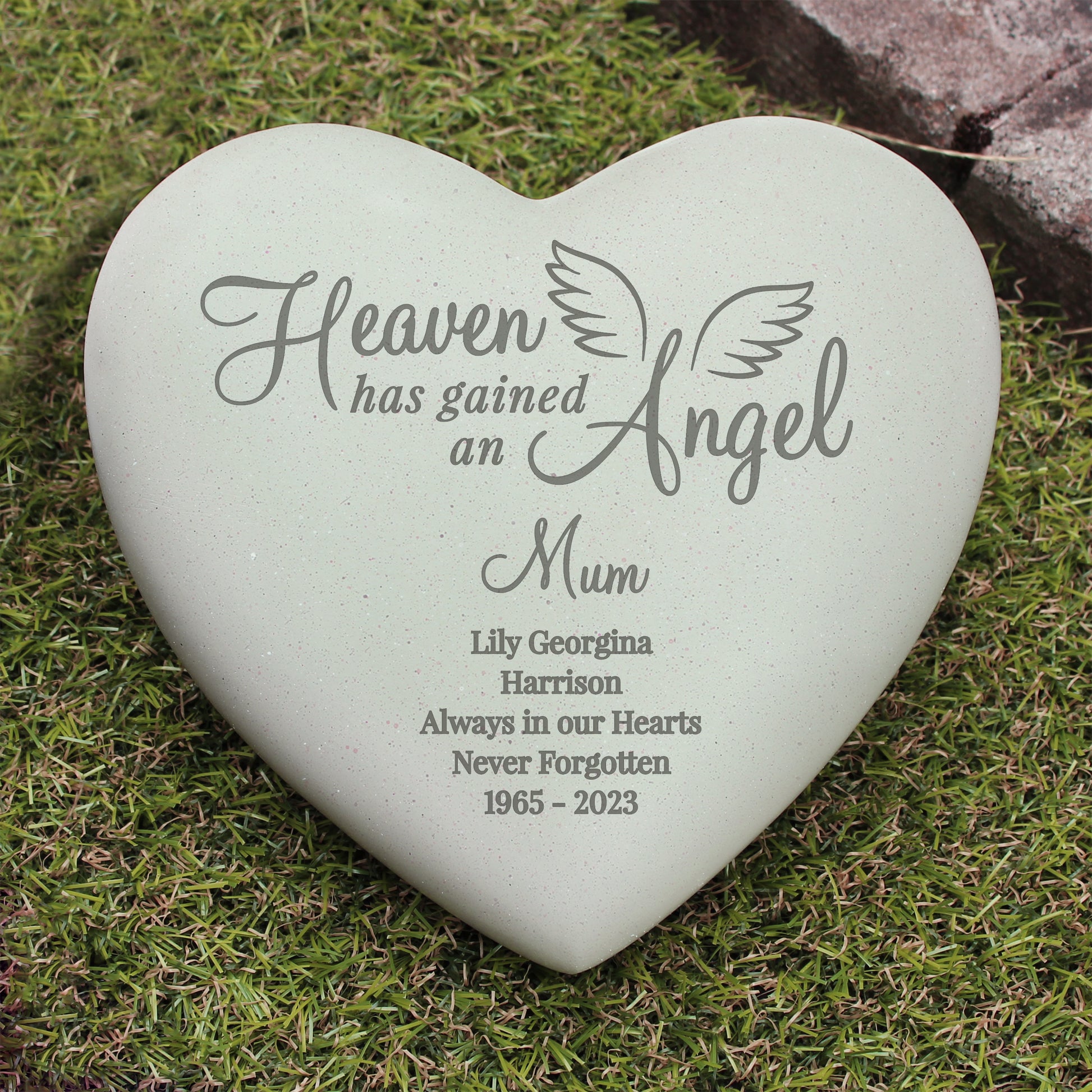Personalised Angel Heart Memorial - image 4