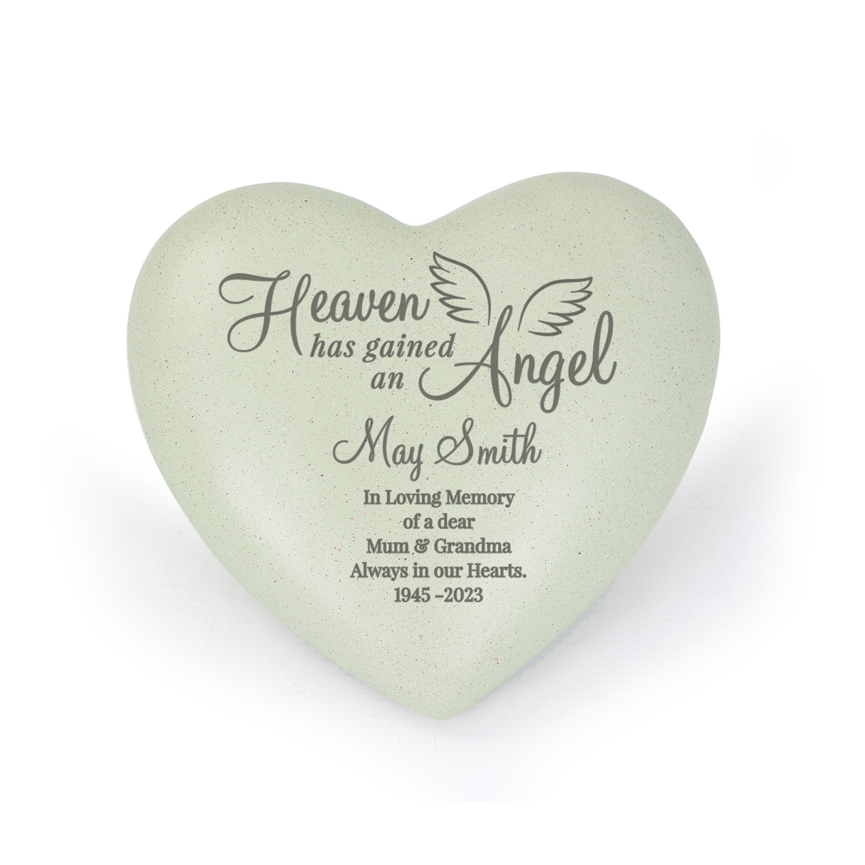 Personalised Angel Heart Memorial - image 5