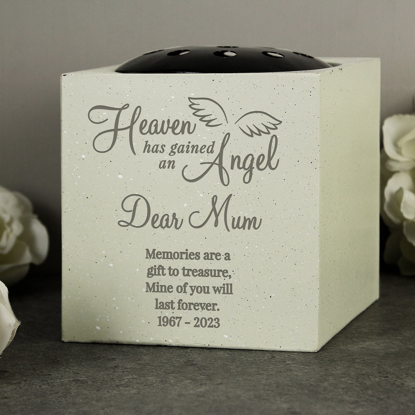 Personalised Angel Memorial Vase from Heartfelt Gifts