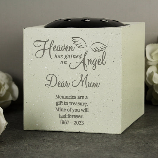 Personalised Angel Memorial Vase from Heartfelt Gifts