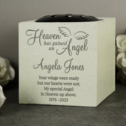 Personalised Angel Memorial Vase - image 3