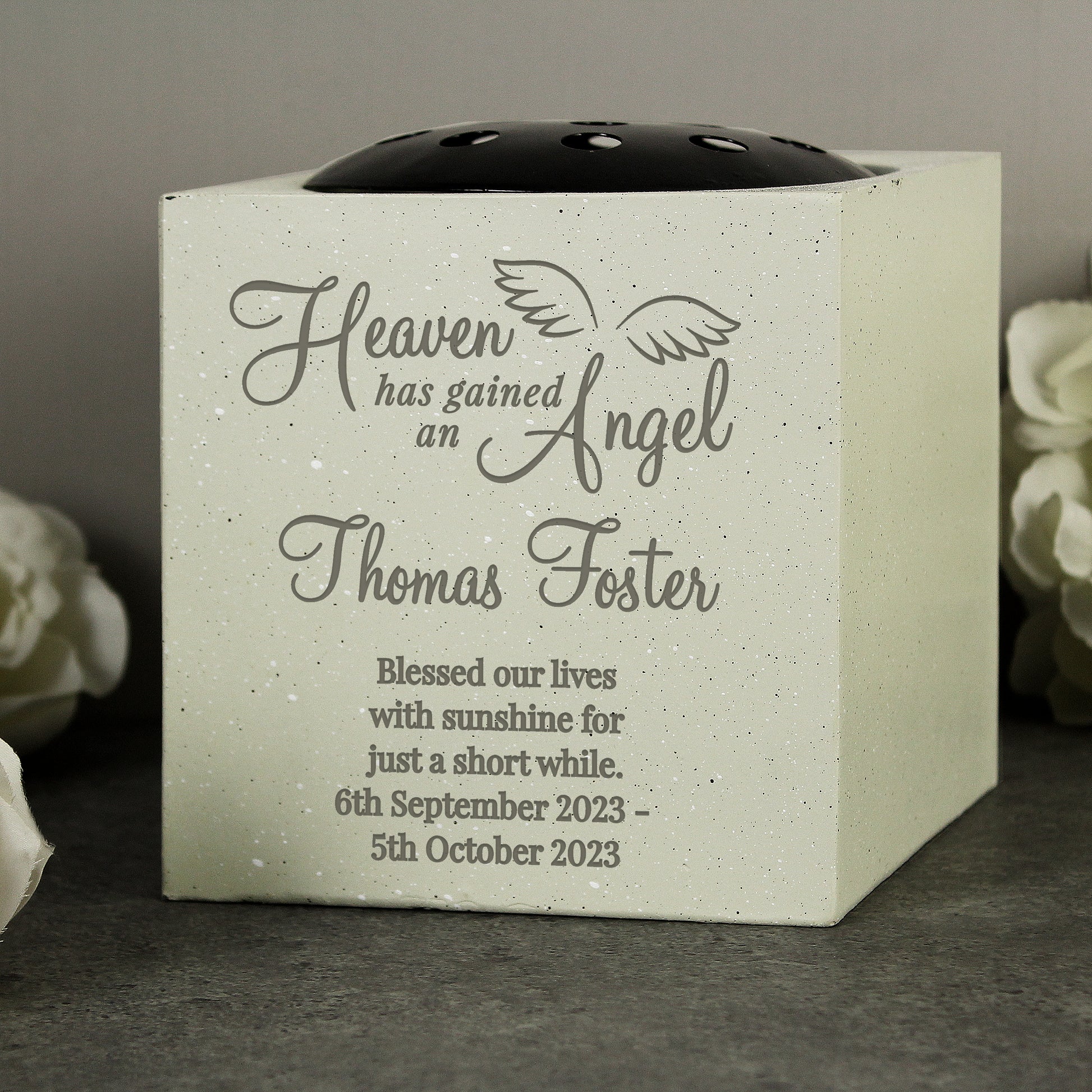 Personalised Angel Memorial Vase - image 7