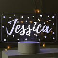 Personalised Polka-dot Name only LED Colour Changing Night Light from Heartfelt Gifts