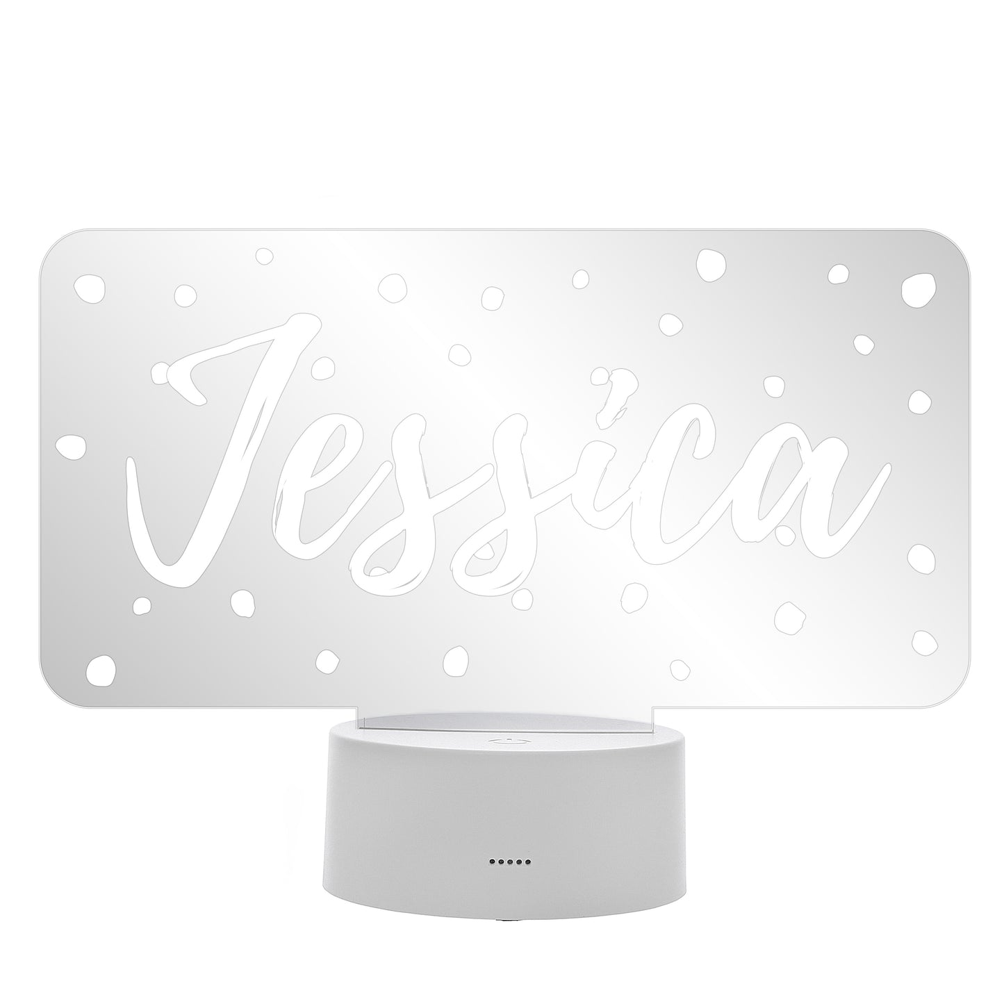 Personalised Polka-dot Name only LED Colour Changing Night Light - image 5