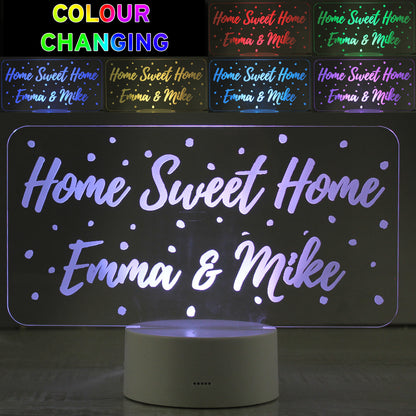 Personalised Polka-dot Message LED Colour Changing Night Light - image 3