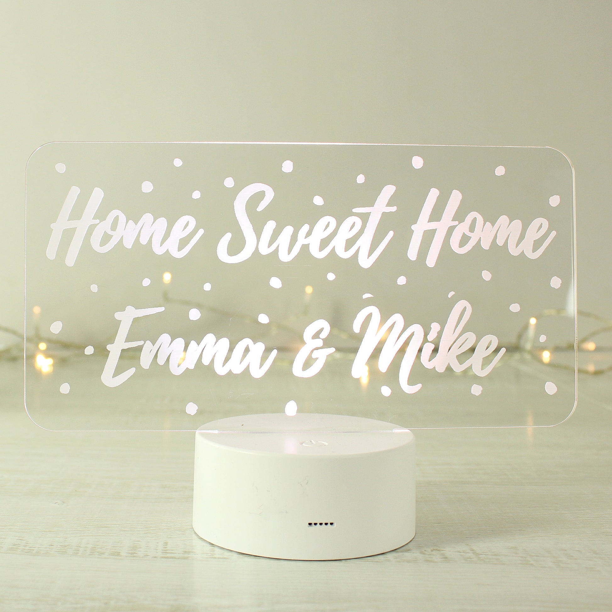 Personalised Polka-dot Message LED Colour Changing Night Light - image 6