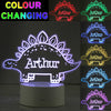 Personalised Dinosaur LED Colour Changing Night Light