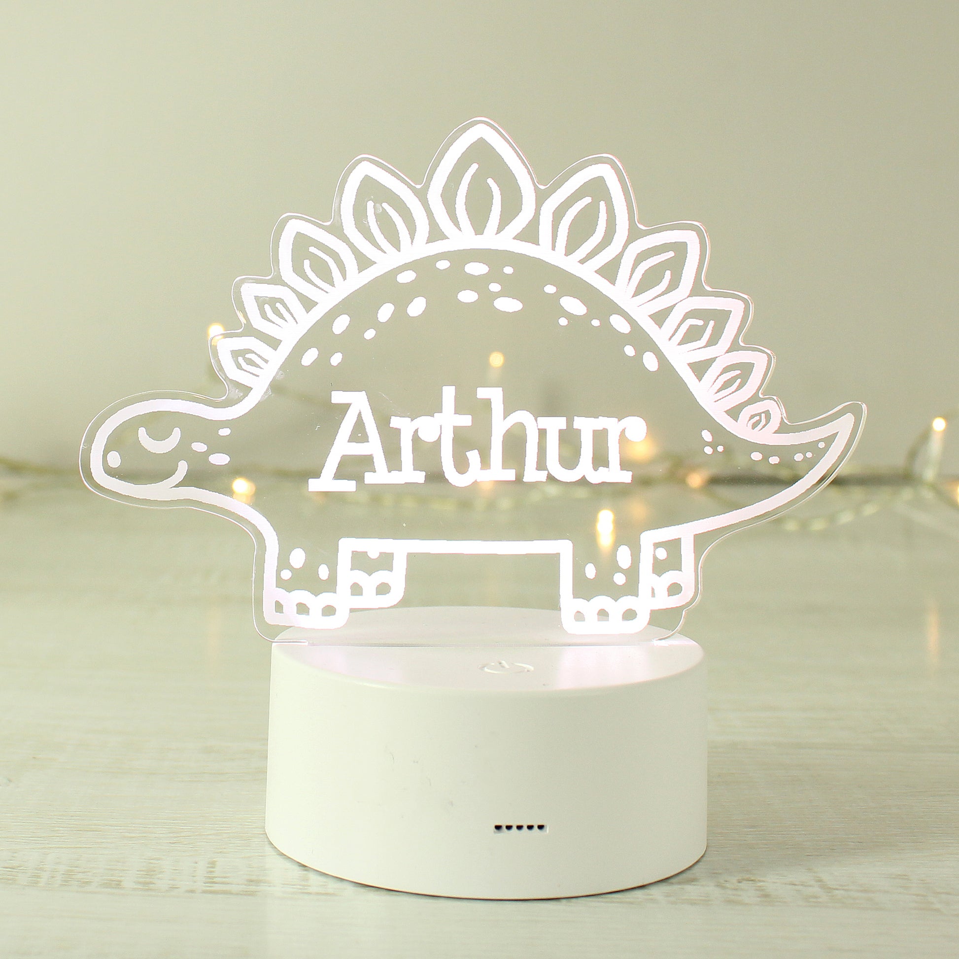 Personalised Dinosaur LED Colour Changing Night Light - image 3