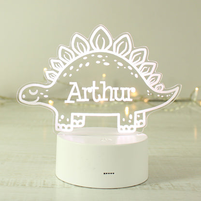 Personalised Dinosaur LED Colour Changing Night Light - image 3