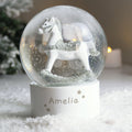 Personalised Name Only Rocking Horse Glitter Snow Globe from Heartfelt Gifts