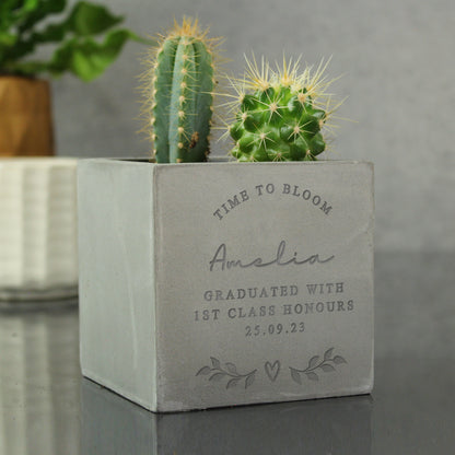 Personalised Free Text Concrete Plant Pot - image 2