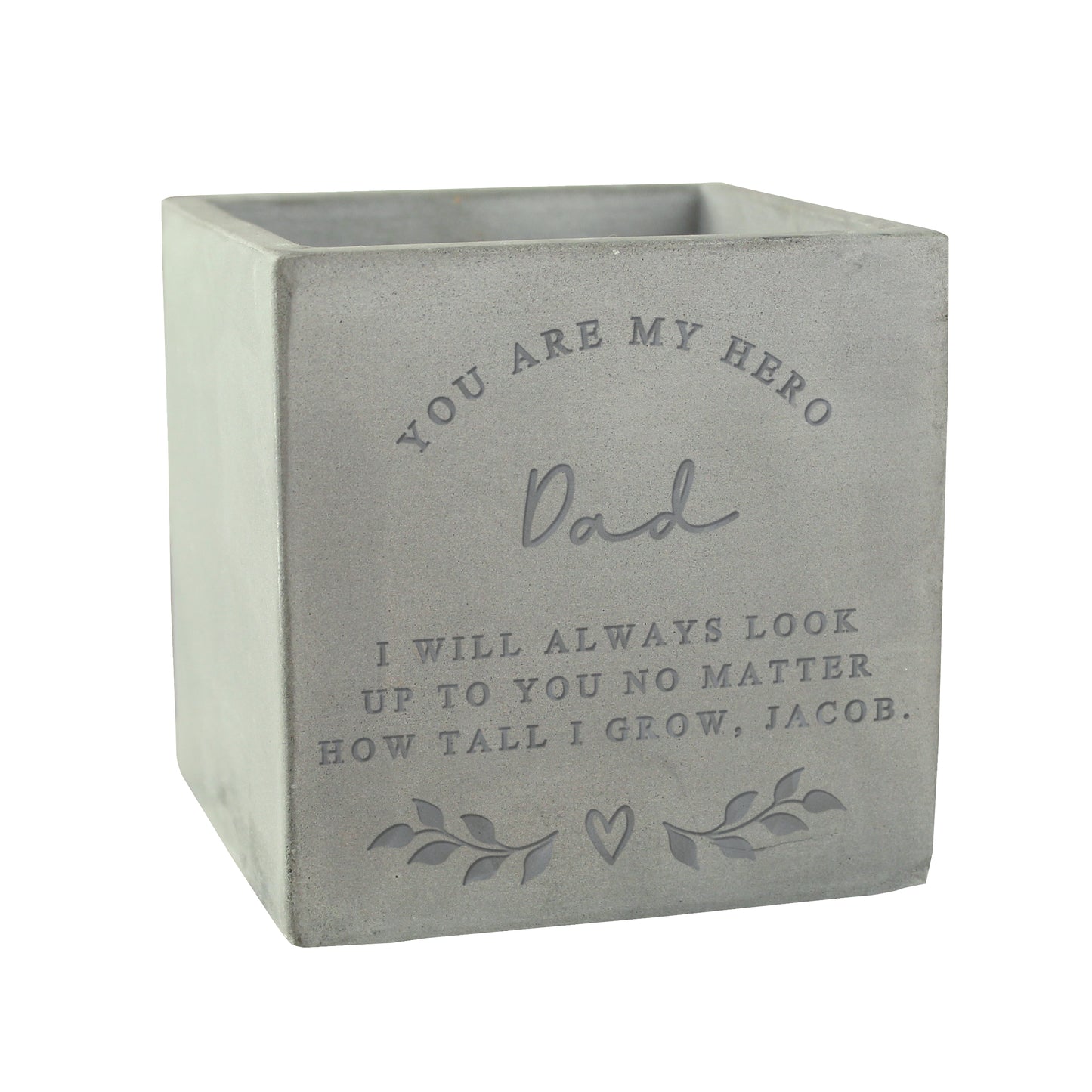 Personalised Free Text Concrete Plant Pot - image 5